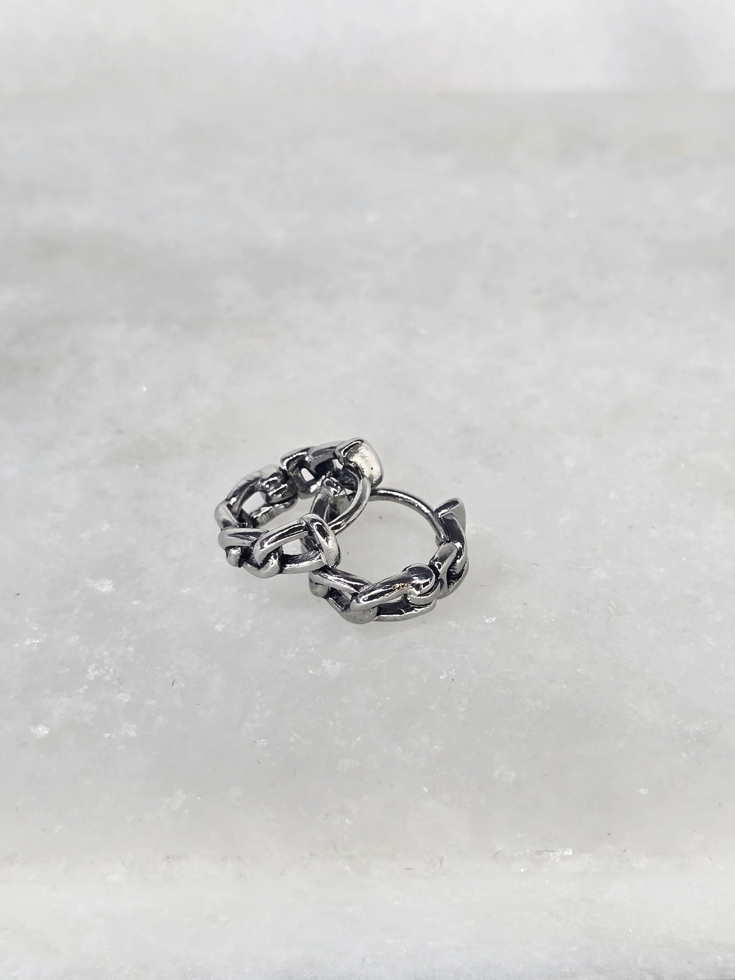 Boucles d'oreilles créoles chaîne