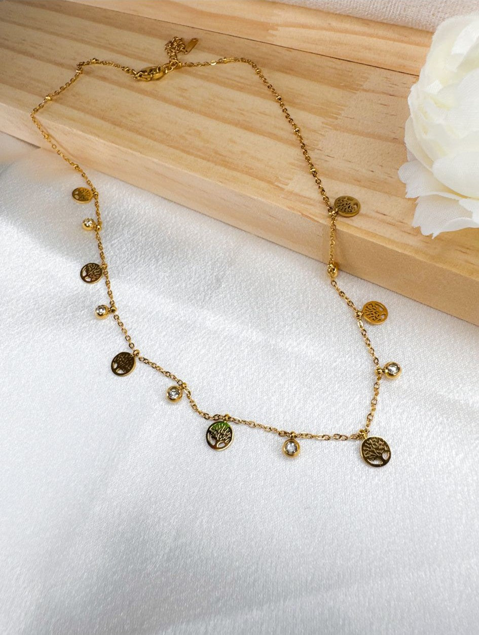 Collier arbre de vie avec strasses