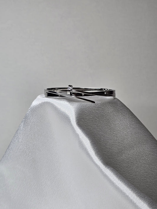 Bracelet jonc argenté