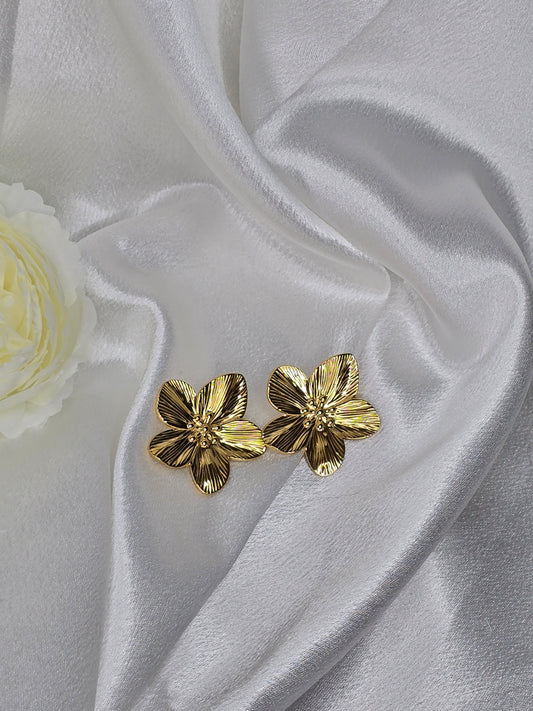 Boucles d'Oreilles puces fleurs
