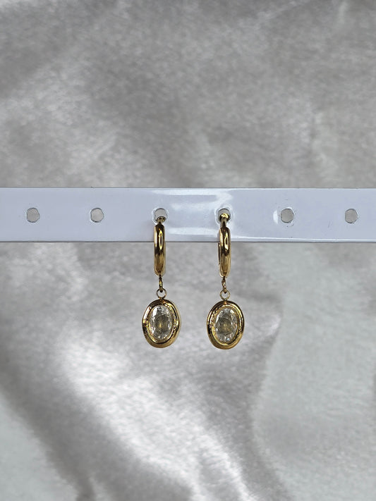 Boucles d'oreilles pendantes rondes