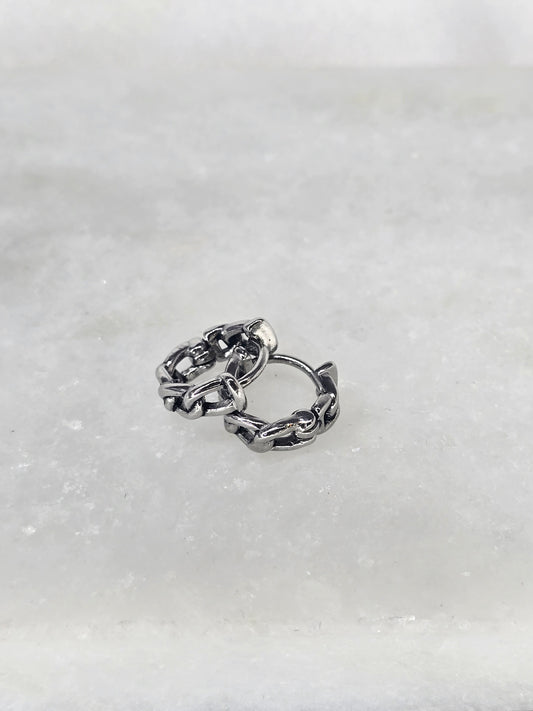 Boucles d'oreilles créoles chaîne