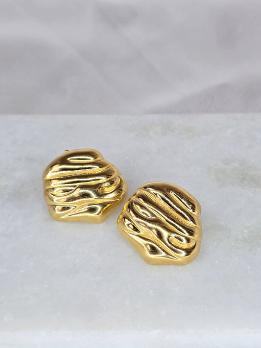 Boucles d'oreilles texturées