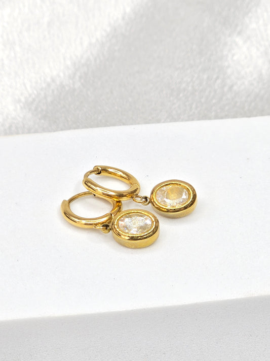 Boucles d'oreilles pendantes rondes