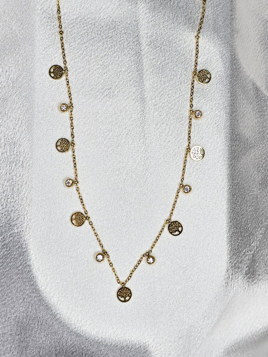Collier arbre de vie avec strasses